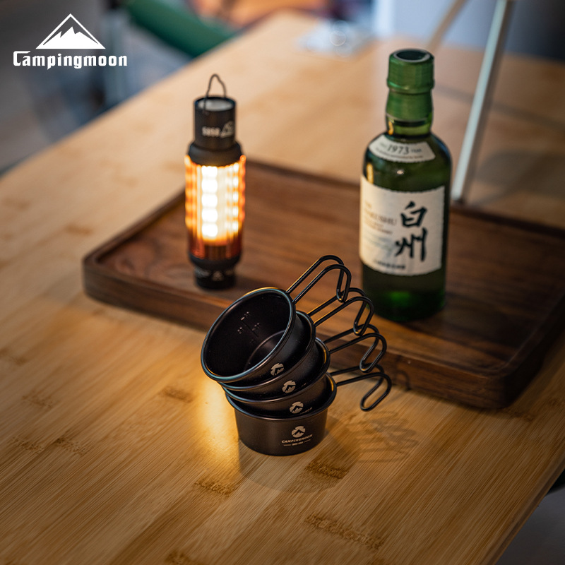 Coffee Tea Equipment - CAMPINGMOON Taza multifuncional pequeña de acero