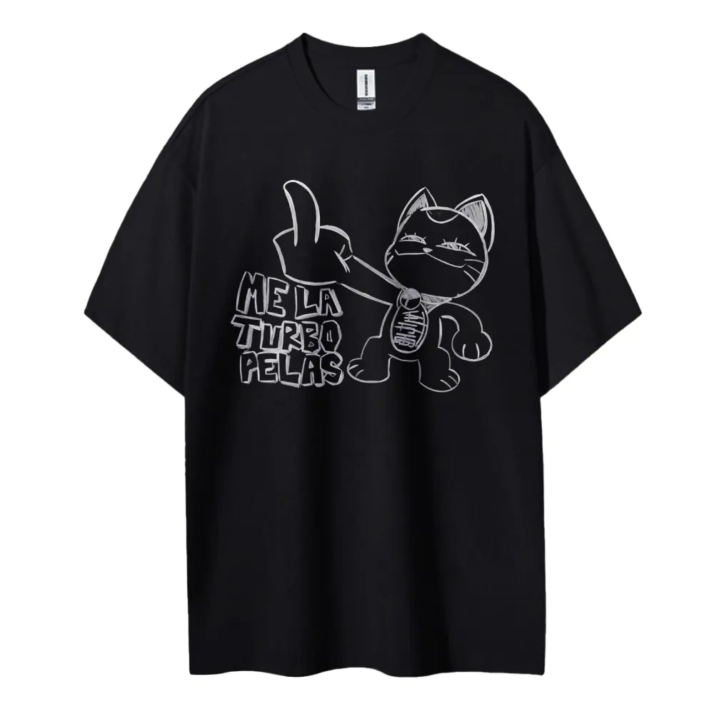 Coffee Tea Or Me - Camiseta Dandadan Anime gato dedo medio