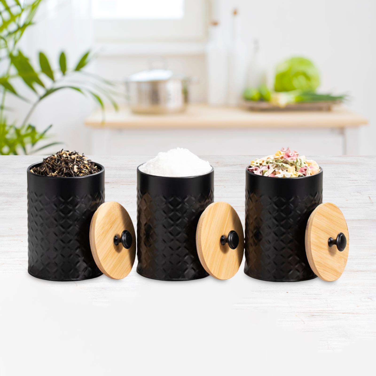Coffee Tea Sugar Canisters - Juego de 3 recipientes para té,