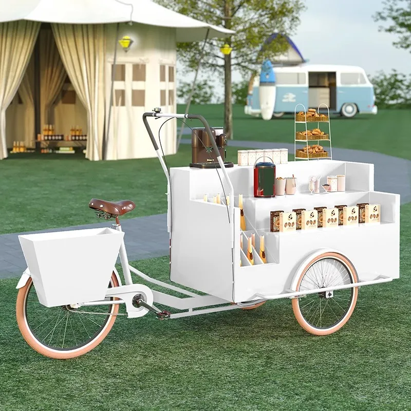 Coffee Tea Vendor - Triciclo Móvil con Exhibidor, Puesto de