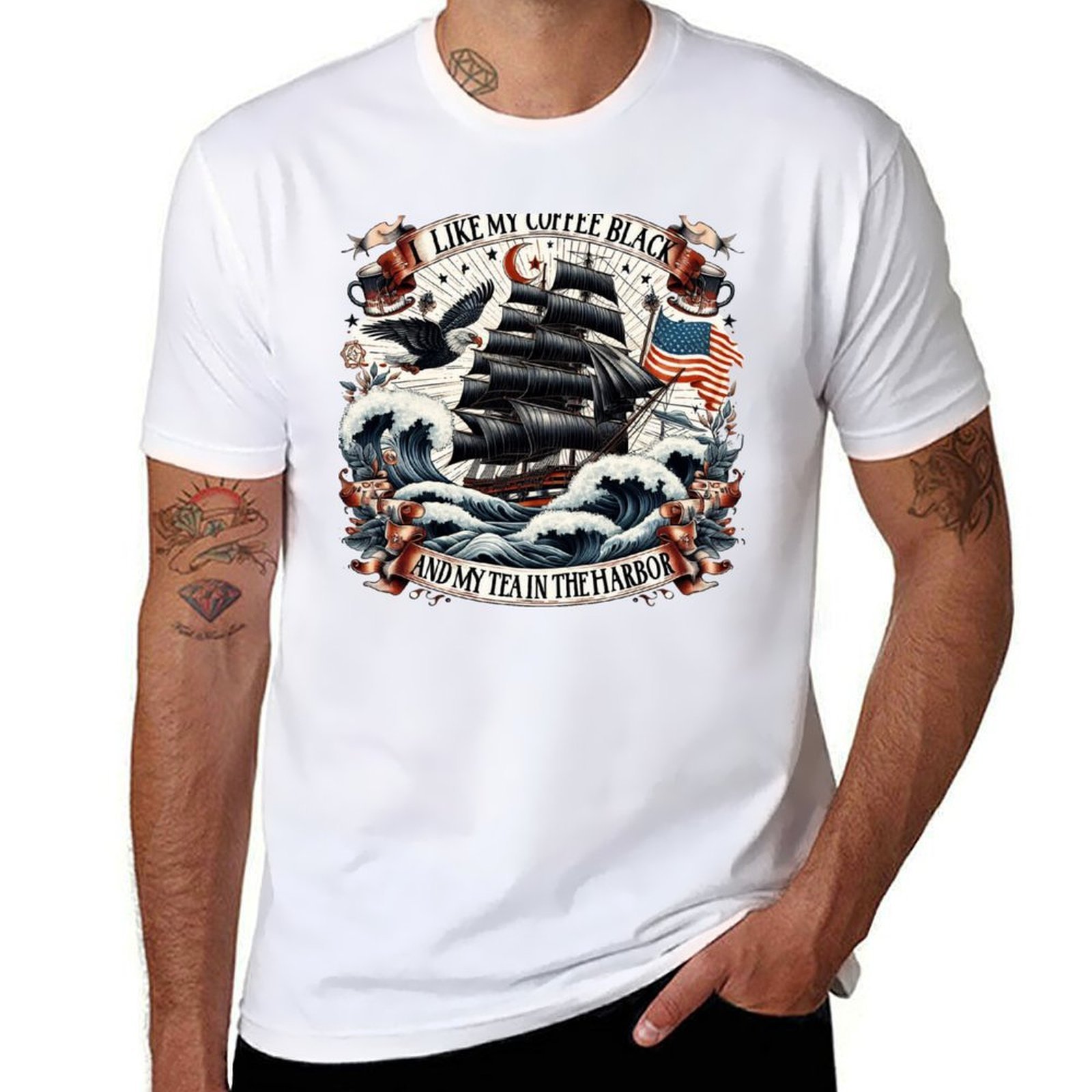 Coffee And Tea Quotes Funny - Camiseta de algodón de manga corta