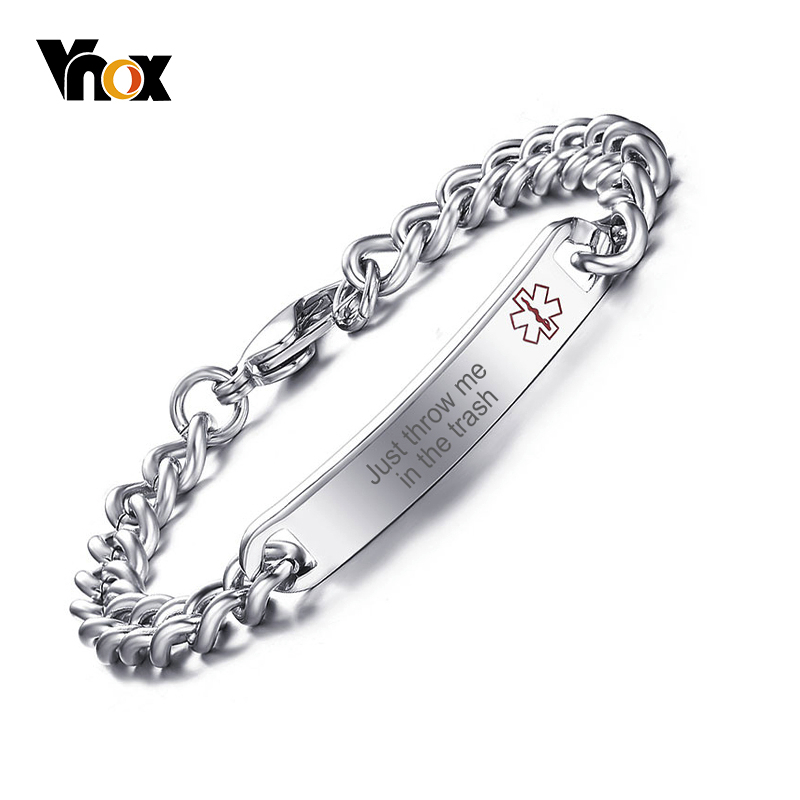 Coffee Tea Or Me - Vnox-pulsera de identificación de alerta médica