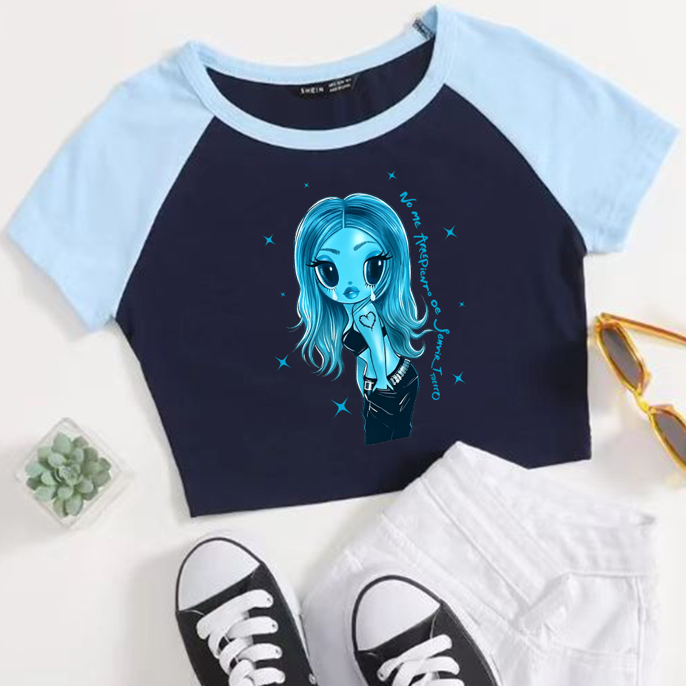 Camiseta Corta Raglan Azul de  - Coffee Tea Or Me reseña y precio
