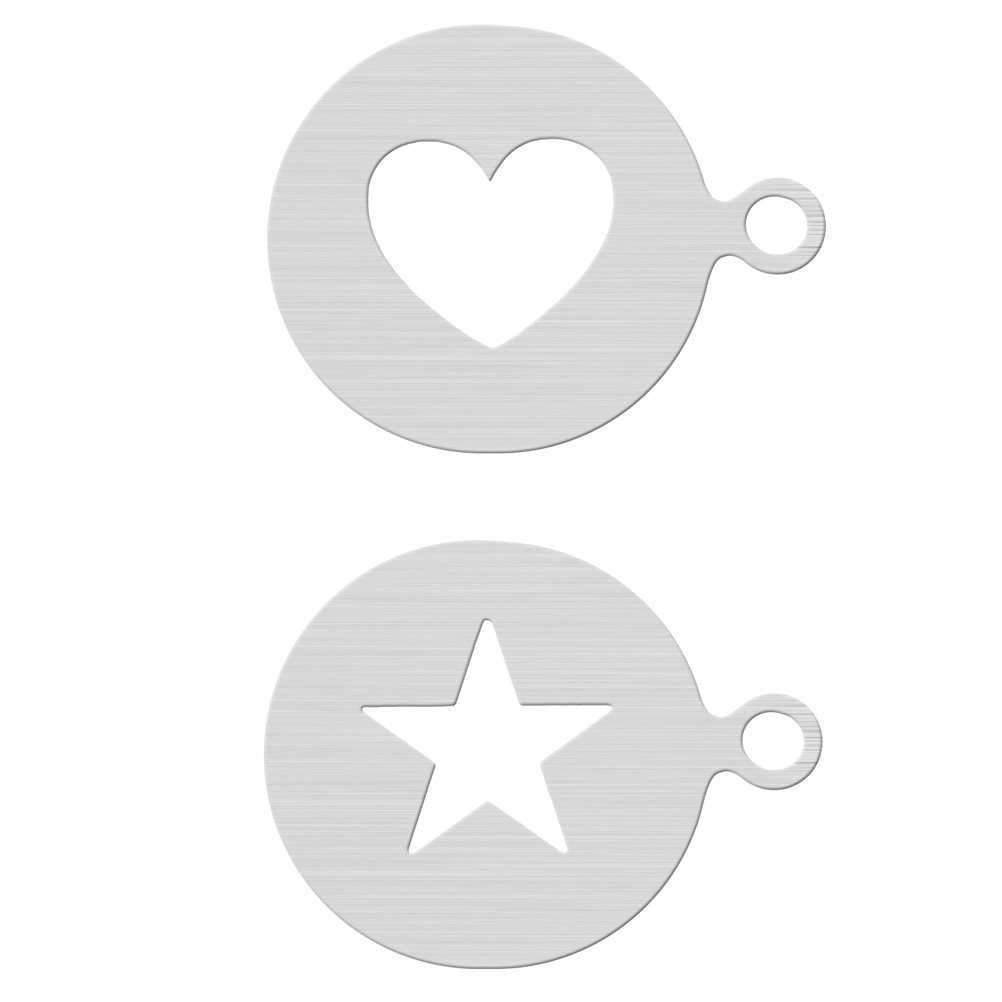2 Plantillas de Acero Inoxidab - Coffee Stencil Art reseña y precio