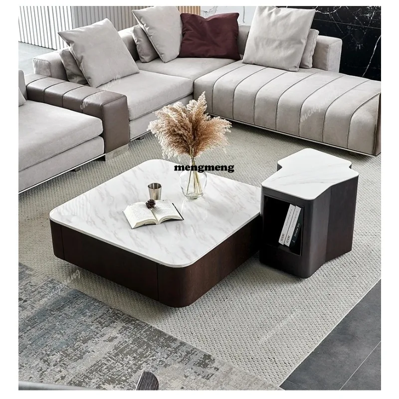 Mesa de centro moderna de márm - Coffee Tea Unit reseña y precio