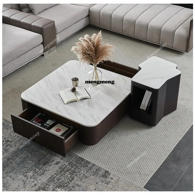 Mesa de centro moderna de márm - Coffee Tea Unit reseña y precio