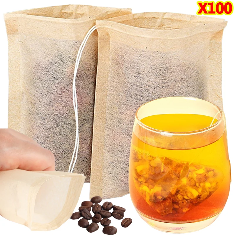100 Uds bolsitas de té con fil - Coffee Tea Leaf reseña y precio