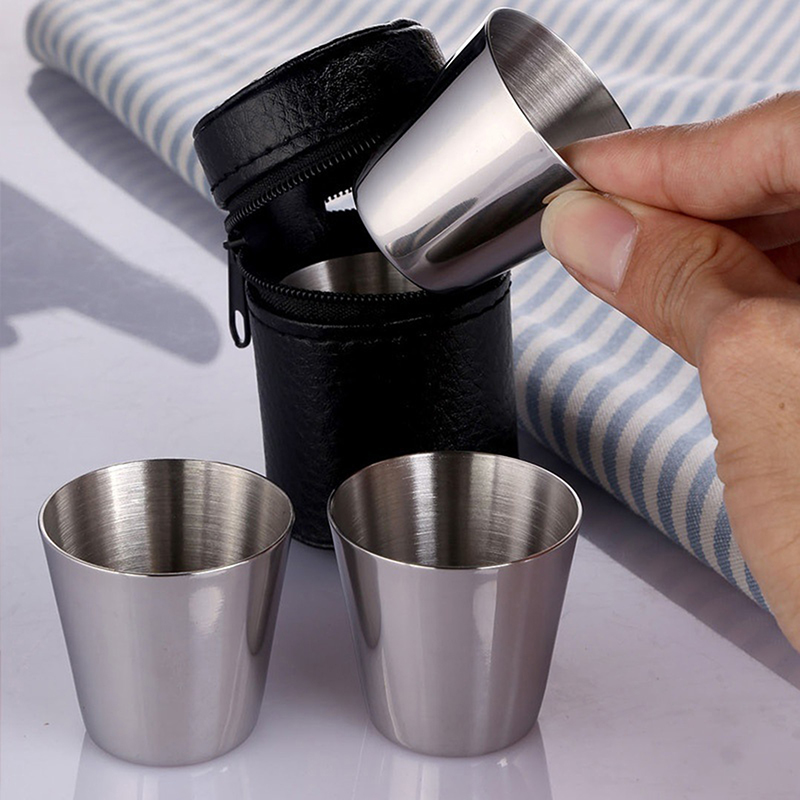 4/6 Uds tazas de acero inoxida - Coffee Tea And Sugar Canister Set reseña y precio