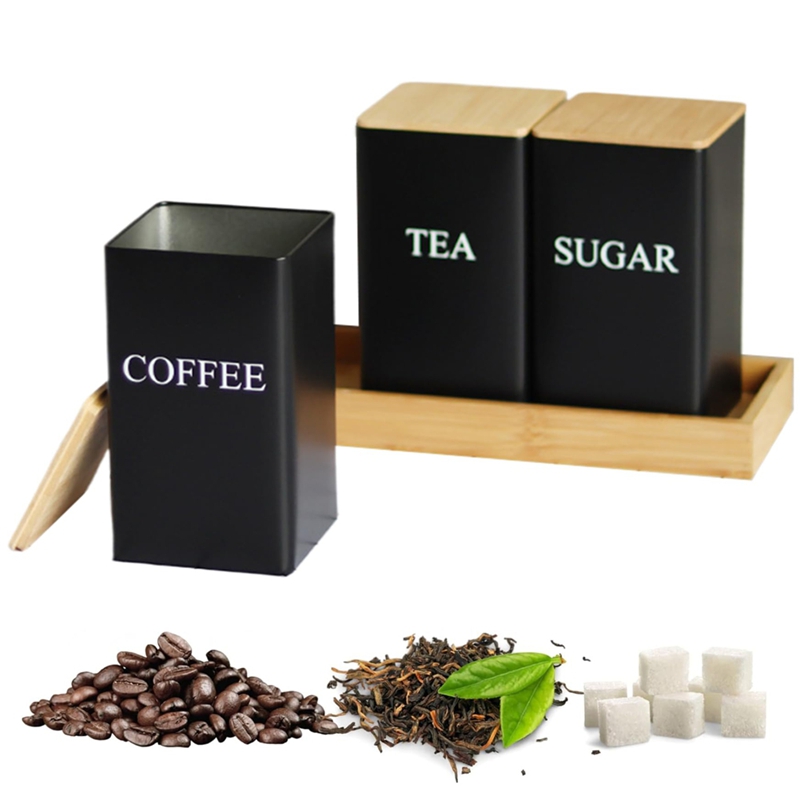 Juego de 3 Recipientes para Té - Coffee Tea And Sugar Canister Set reseña y precio