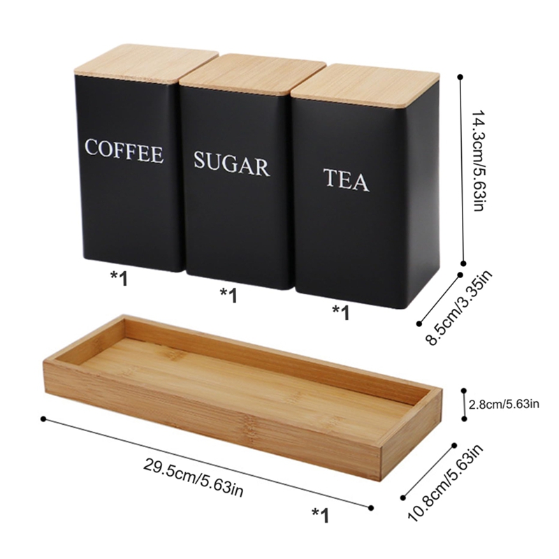 Juego de 3 Recipientes para Té - Coffee Tea And Sugar Canister Set reseña y precio