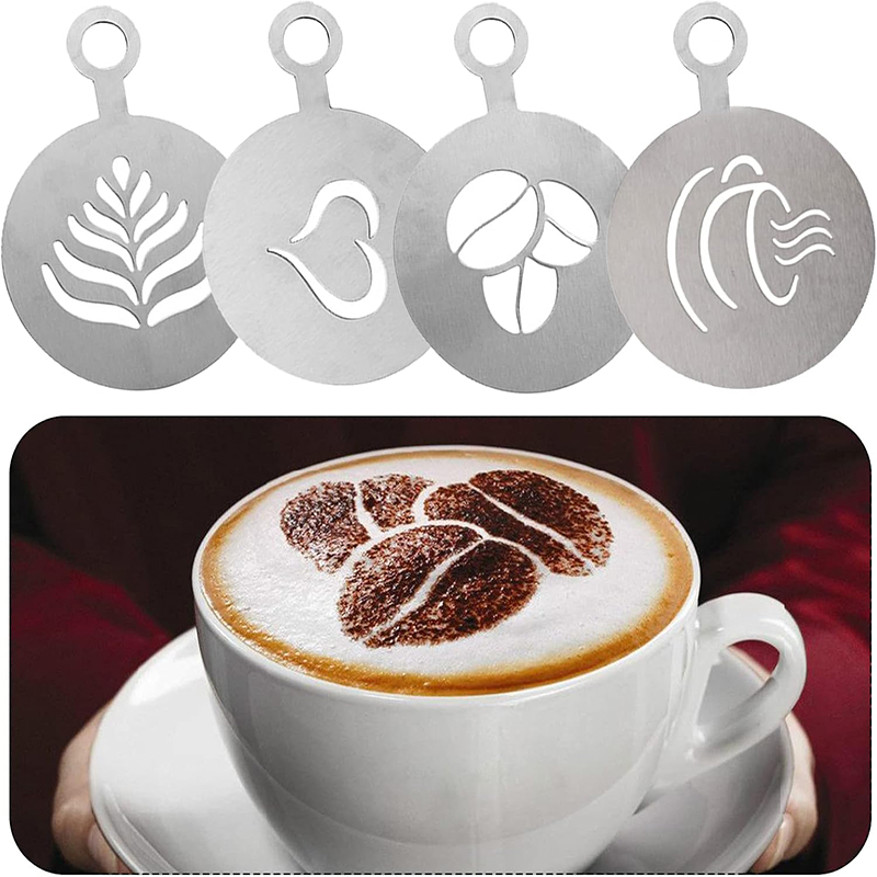 Juego de 4 Plantillas de Acero - Coffee Stencil Art reseña y precio