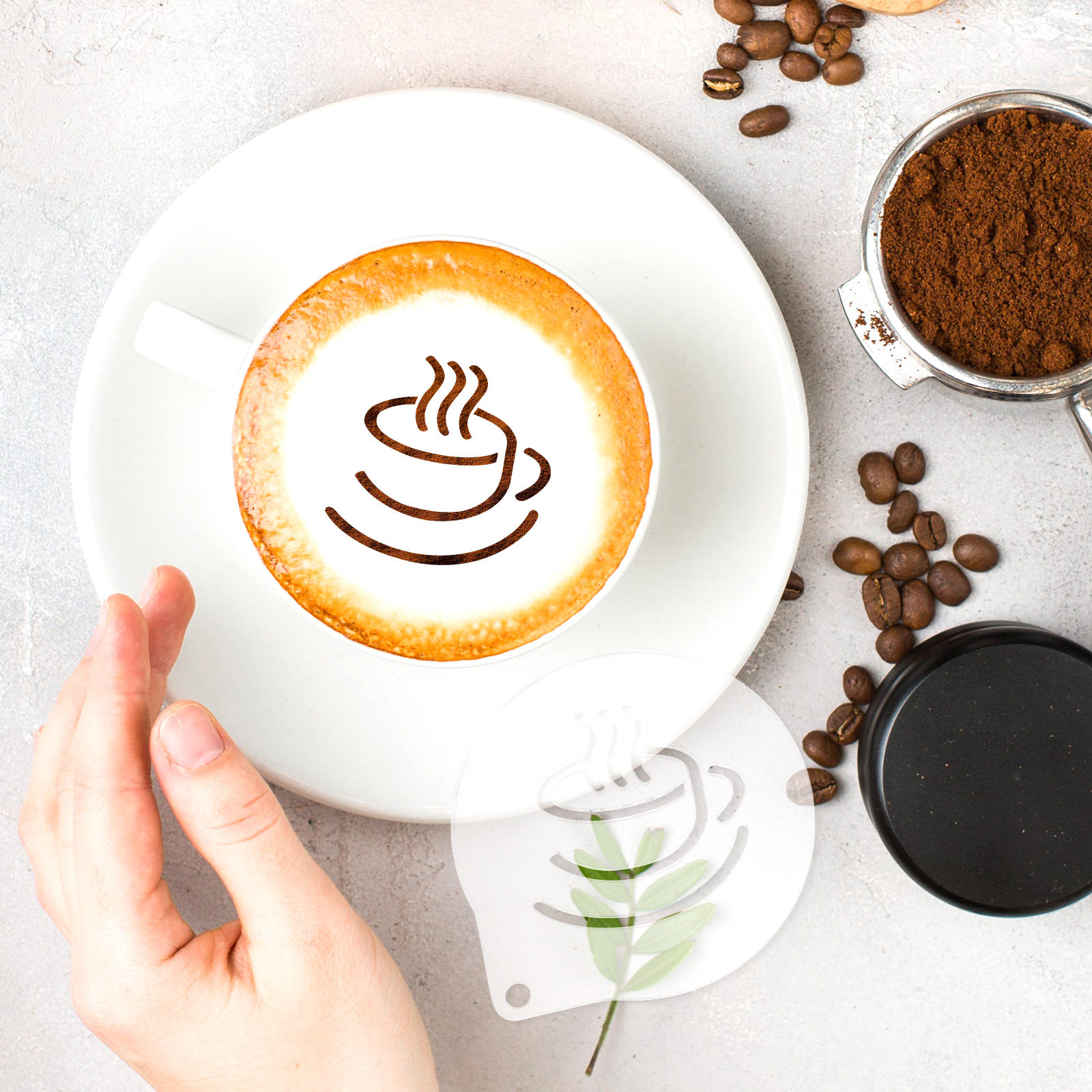 Plantilla de Acrílico Ligera p - Coffee Stencil Art reseña y precio