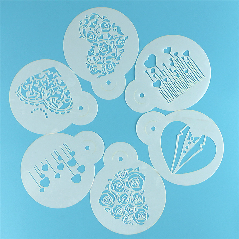 Aomily 6 unids/set Día de San  - Coffee Stencil Art reseña y precio