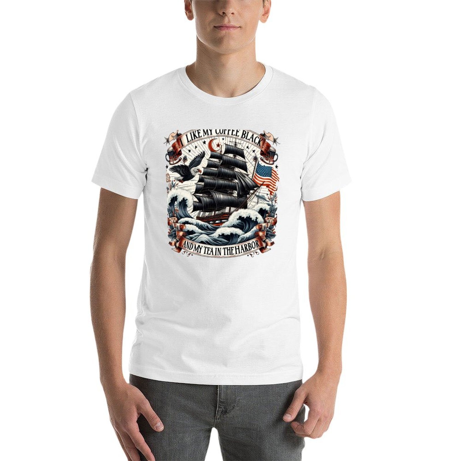 Camiseta de algodón de manga c - Coffee And Tea Quotes Funny reseña y precio