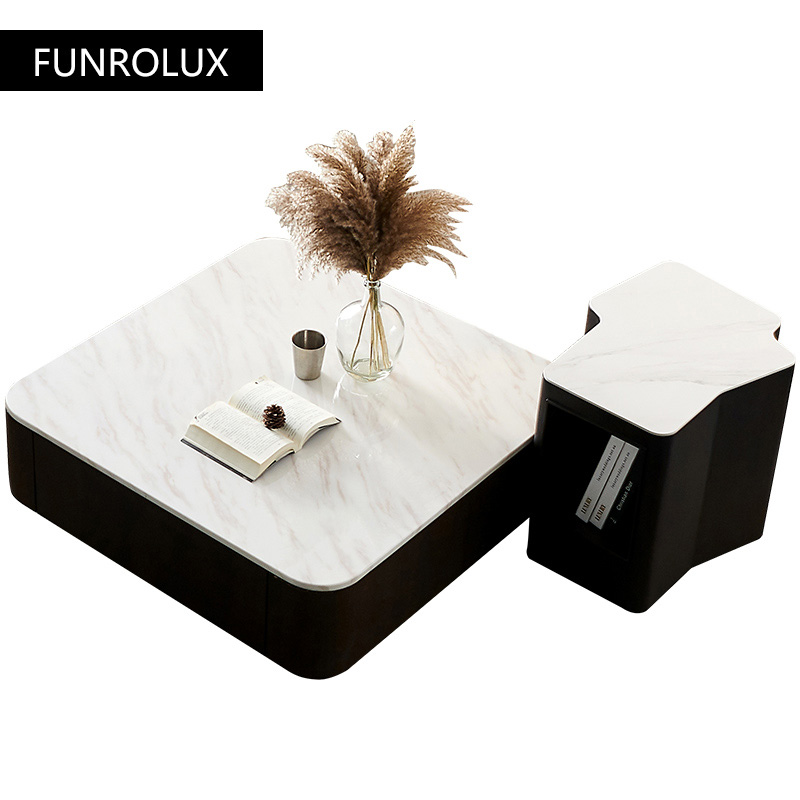 Mesa de centro de mármol cuadr - Coffee Tea Unit reseña y precio