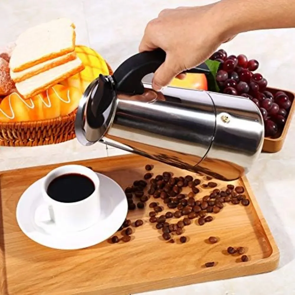 Cafetera Mocha de Acero Inoxid - Coffee Tea Home reseña y precio